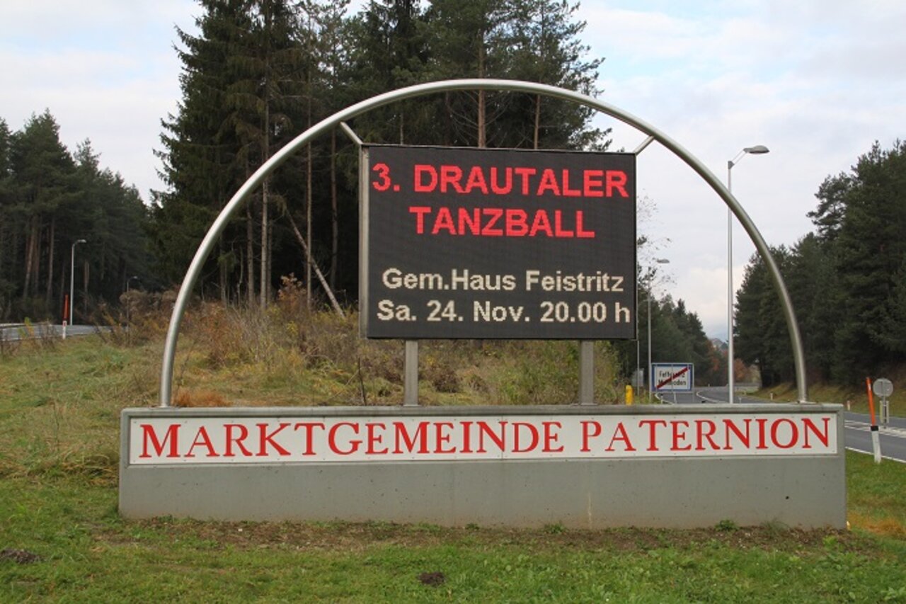 Elektronische Anzeigtafel Mühlboden